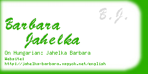 barbara jahelka business card